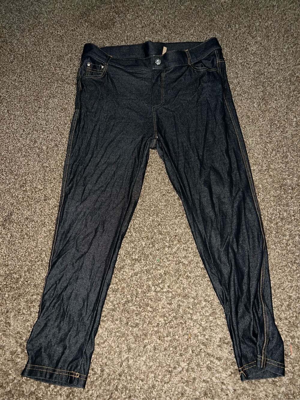 Yelete Women's Five-Pocket Stretch Capri Jeggings